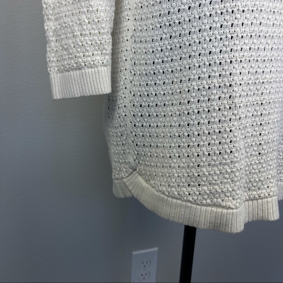 Tommy Hilfiger Open Knit Cotton 3/4 sleeve sweater top boat neck size S - Picture 7 of 14
